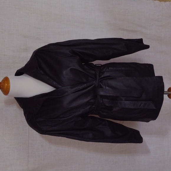 Vintage Jackets & Blazers - 80s vintage Turkish leather wrap jacket - so epic